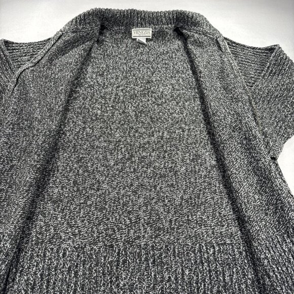 Venezia Vitale Knitted Cardigan - Medium - Black White Zip Up - Picture 6 of 9